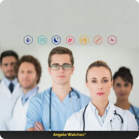 Smartwatch Zegarek Kardiowatch Angelo AT580 czarny Dla Seniora EKG PPG HRV Rozmowy Menu PL