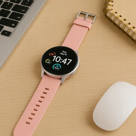 UNIWERSALNY RÓŻOWY PASEK SILIKONOWY DO SMARTWATCHA ZEGARKA + TELESKOPY 18MM