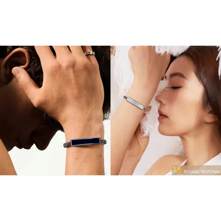 Smartwatch Smartband Damski Angelo B6 srebrny Inteligentna Bransoleta EKG Puls Sport Menu PL