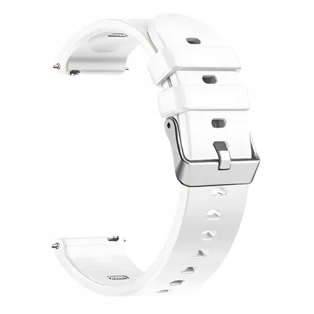 UNIWERSALNY BIAŁY PASEK SILIKONOWY DO SMARTWATCHA ZEGARKA + TELESKOPY 18MM