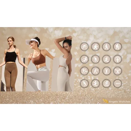 Smartwatch Smartband Damski Angelo B6 srebrny Inteligentna Bransoleta EKG Puls Sport Menu PL