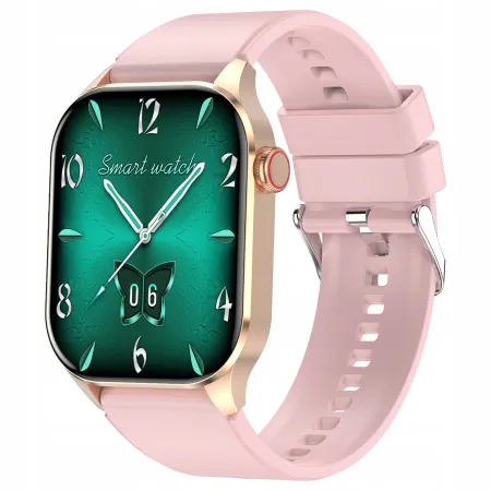Smartwatch Zegarek Damski Angelo AW98 złoty Tętno Ciśnienie Sen Rozmowy SMS Menu PL 5 Pasków