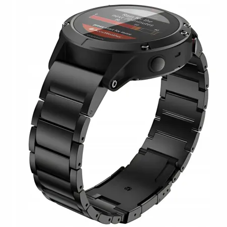 TYTANOWA BRANSOLETA SREBRNA (22mm) DO GARMIN FENIX 5 6 7 8 E PRO SOLAR INSTINCT QUCIKFIT