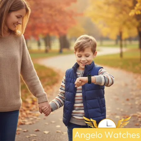 Smartwatch Dla Dziecka Angelo AT52 różowy GPS 4G Rozmowy SIM Aparat Telefon Nauka Menu PL