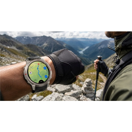 SMARTWATCH MĘSKI SPORTOWY GPS AMOLED MAPY OFFLINE 5ATM ROZMOWY BT KOMPAS