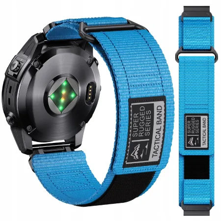 PASEK NYLONOWY SZARY (26mm) DO GARMIN FENIX 3 5X 6X PRO 7X PRO 8 51mm SAPPHIRE AMOLED