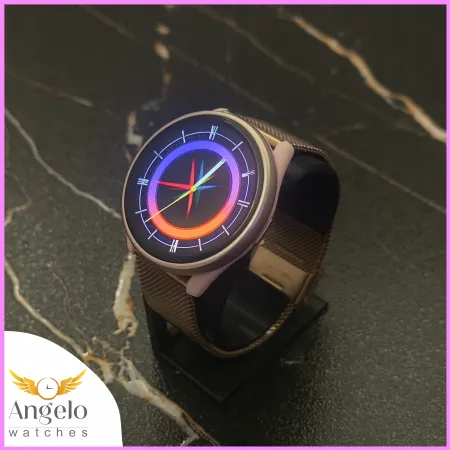 Smartwatch Zegarek Damski Angelo AT77 złoty Sport Zdrowie Rozmowy Powiadomienia Puls Menu PL