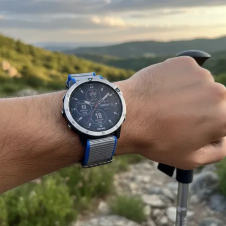 Pasek Nylonowy Czarno-Szary (26mm) Do Garmin Fenix 3 5X 6X Pro 7X Pro 8 51mm Sapphire AMOLED