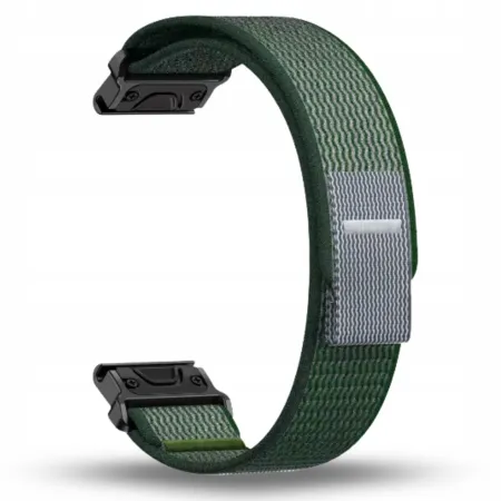 Pasek Nylonowy Zielono-Pomarańczowy (26mm) Do Garmin Fenix 3 5X 6X Pro 7X Pro 8 51mm Sapphire AMOLED