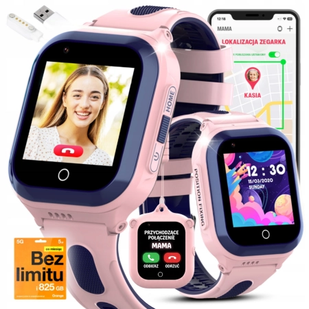 SMARTWATCH DLA DZIECI ZEGAREK PL GPS ROZMOWY NAUKA GRY APARAT WIDEO PREZENT