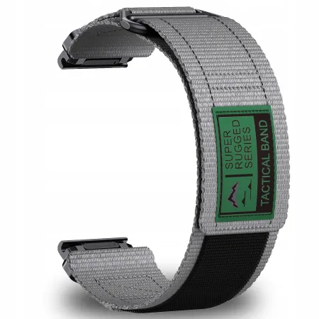 PASEK NYLONOWY JASNY-SZARY (26mm) DO GARMIN FENIX 3 5X 6X PRO 7X PRO 8 51mm SAPPHIRE AMOLED