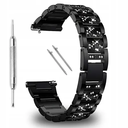 UNIWERSALNA BRANSOLETA DO SMARTWATCHA CYRKONIE 20 mm TELESKOPY + IMADEŁKO