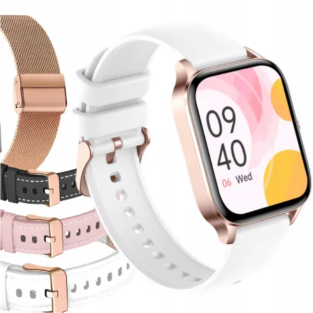 Smartwatch Zegarek Damski Angelo I126 złoty Rozmowy Powiadomienia Menu PL Dla Kobiety