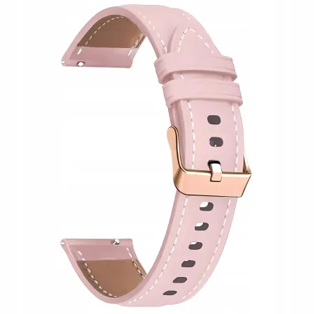 UNIWERSALNY BEŻOWY PASEK SKÓZANY DO SMARTWATCHA ZEGARKA + TELESKOPY 20MM