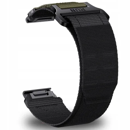PASEK NYLONOWY CZARNY (26mm) DO GARMIN FENIX 3 5X 6X PRO 7X PRO 8 51mm SAPPHIRE AMOLED