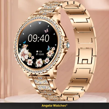 Smartwatch Zegarek Damski Angelo A58 złoty Rozmowy Menu PL Dla Kobiety