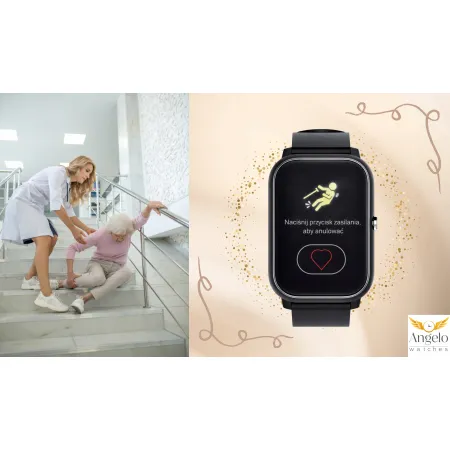 Smartwatch Dla Seniora Zegarek 4G Fnkcja SOS GPS Rozmowy Lokalizator IPX8