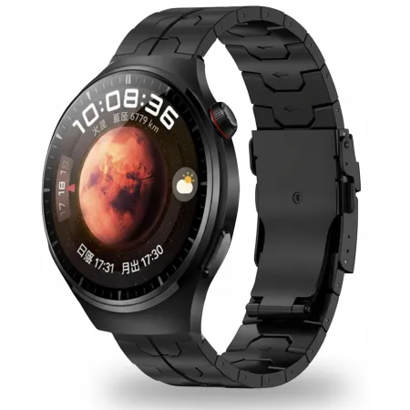 PASEK BRANSOLETA DO ZEGARKA SMARTWATCHA TYTANOWA 20mm SREBRNA + TELESKOPY