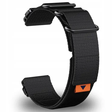PASEK NYLONOWY ZIELONO-CZARNY (22mm) DO GARMIN FENIX 5 6 7 8 E PRO SOLAR INSTINCT EPIX QUCIKFIT