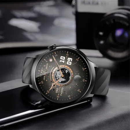 Smartwatch Kardiowatch Zegarek Angelo AT600 czarny Pomiar Cukru HRV BMI Rozmowy Menu PL