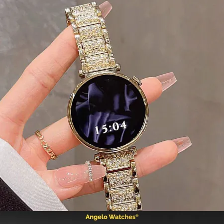 Smartwatch Zegarek Damski Angelo A58 złoty Rozmowy Menu PL Dla Kobiety