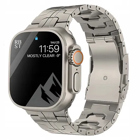 TYTANOWA BRANSOLETA do APPLE WATCH 4 5 6 7 8 9 SE ULTRA 42mm 44mm 45mm 49mm