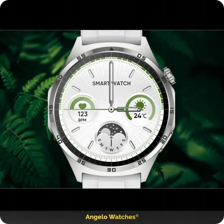 Smartwatch Męski Zegarek Kardiowatch Angelo AT300 czarny Ciśnienie EKG PPG Rozmowy Menu PL