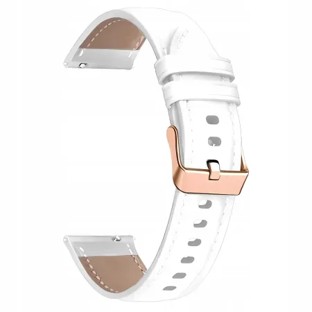 UNIWERSALNY BEŻOWY PASEK SKÓZANY DO SMARTWATCHA ZEGARKA + TELESKOPY 20MM