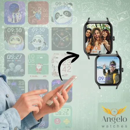 Smartwatch Zegarek Damski Angelo I126 złoty Rozmowy Powiadomienia Menu PL Dla Kobiety