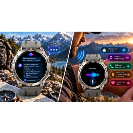 SMARTWATCH MĘSKI GPS AMOLED MAPY OFFLINE WODOODPORNY 5ATM ROZMOWY LATARKA