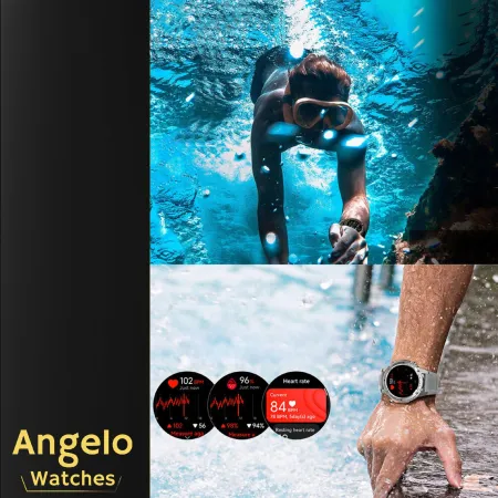 Smartwatch Zegarek Męski Angelo ADM56 czarny GPS Wodoodporny Rozmowy Sport IP69 Menu PL