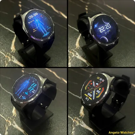Smartwatch Męski Zegarek Kardiowatch Angelo AT300 czarny Ciśnienie EKG PPG Rozmowy Menu PL