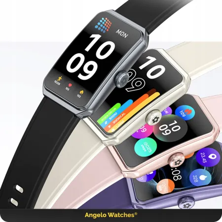 Smartwatch Smartband Damski Angelo R11 fioletowy AMOLED Ciśnienie Zdrowie Sport Menu PL