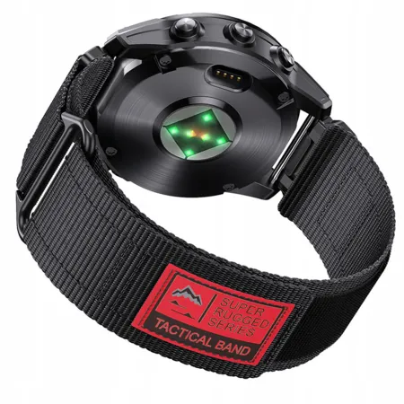 PASEK NYLONOWY CZARNY (26mm) DO GARMIN FENIX 3 5X 6X PRO 7X PRO 8 51mm SAPPHIRE AMOLED