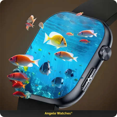 Smartwatch Dla Seniora Angelo AT587 czarny Zegarek Kardiowatch Rozmowy EKG HRV 5 Pasków Menu PL