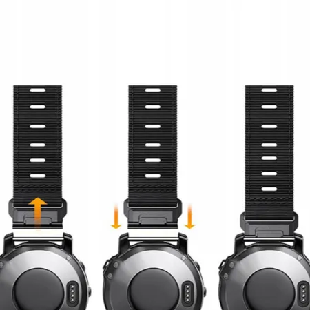 PASEK DO GARMIN CZARNY (26mm) FENIX 3 5X 6X PRO 7X PRO 8 51mm SAPPHIRE AMOLED QUICKFIT