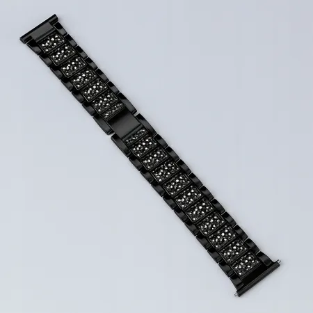 UNIWERSALNA BRANSOLETA DO SMARTWATCHA CYRKONIE 20 mm TELESKOPY + IMADEŁKO